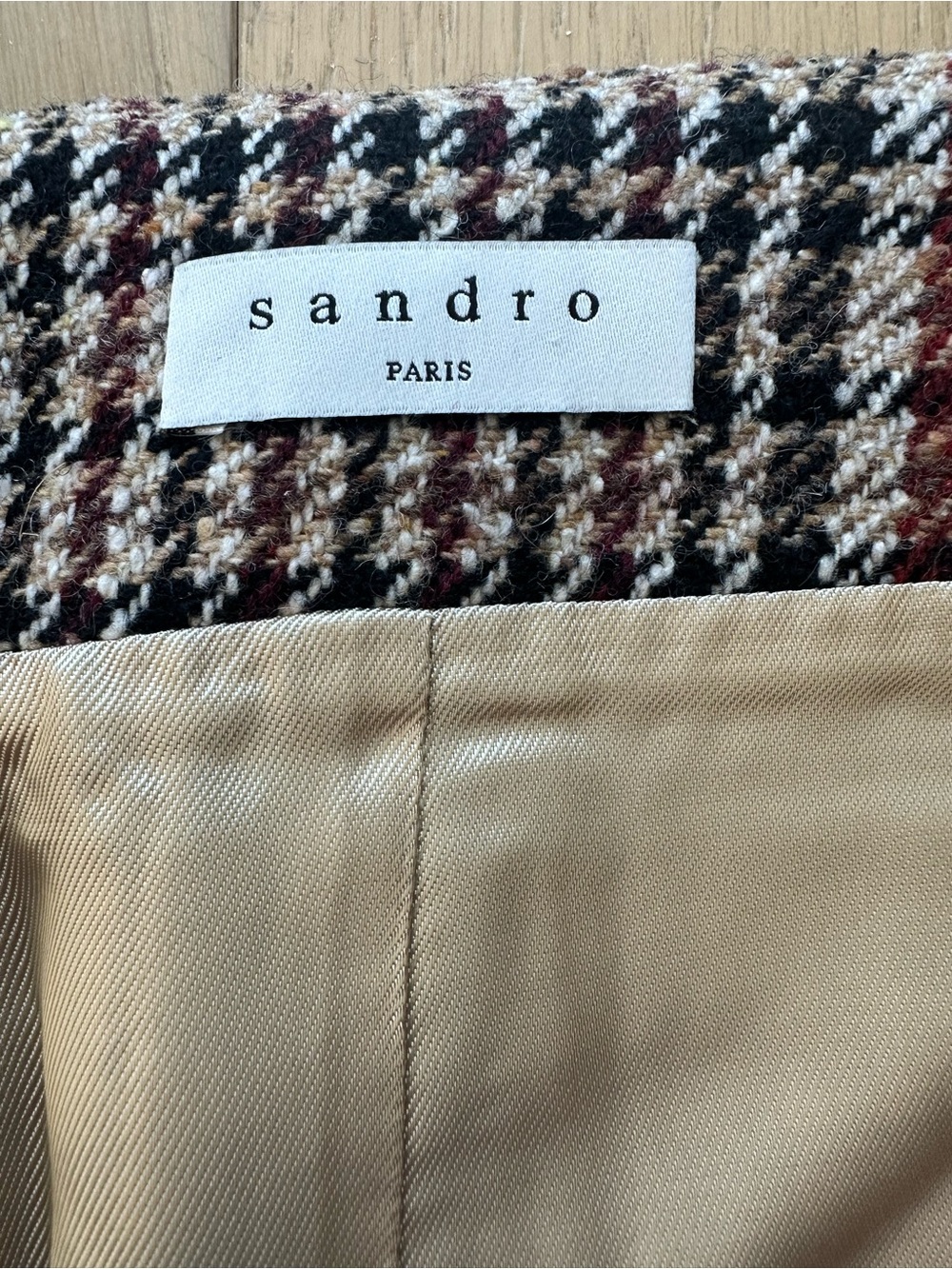 Sandro wrap mini skirt with gold hardware - Picture 6 of 8